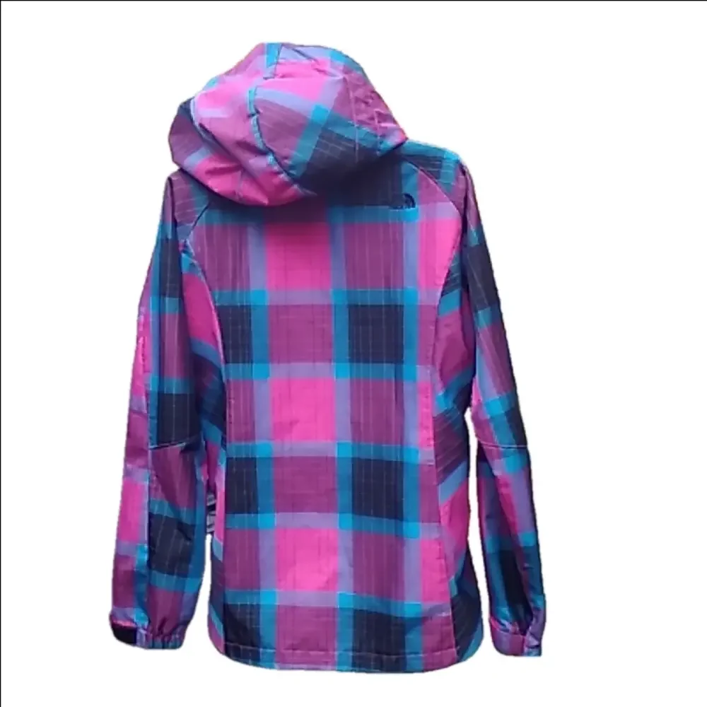The North Face Women's Pink and Blue Plaid Fleece Lined Snowboard Ski Jacket - Picture 5 of 16